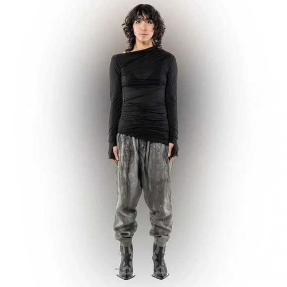 Mark Baigent Rong Pants Magnesium 100% Linen Unisex Sz S - Picture 2 of 13